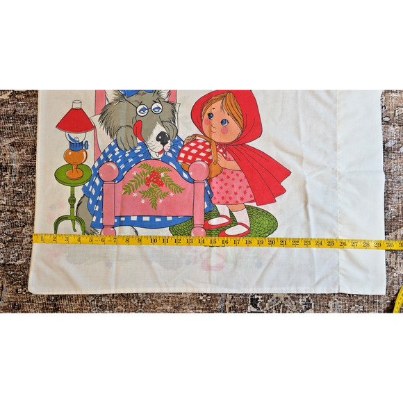 VTG Sears Roebuck Little Red Riding Hood Pillowcase Storybook Print Nursery - Picture 6 of 6